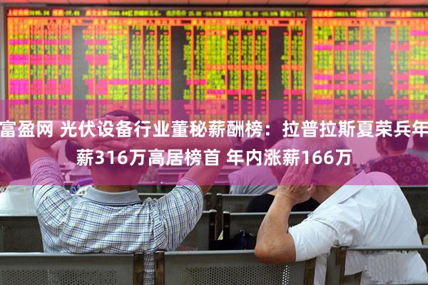 富盈网 光伏设备行业董秘薪酬榜：拉普拉斯夏荣兵年薪316万高居榜首 年内涨薪166万